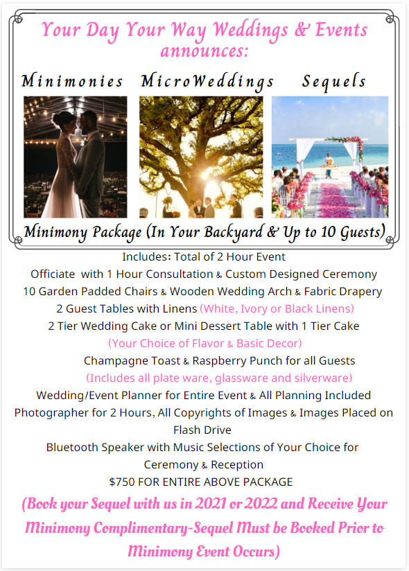 Micro wedding setup