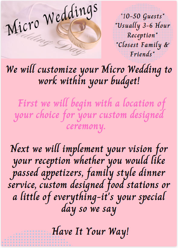 Micro wedding setup